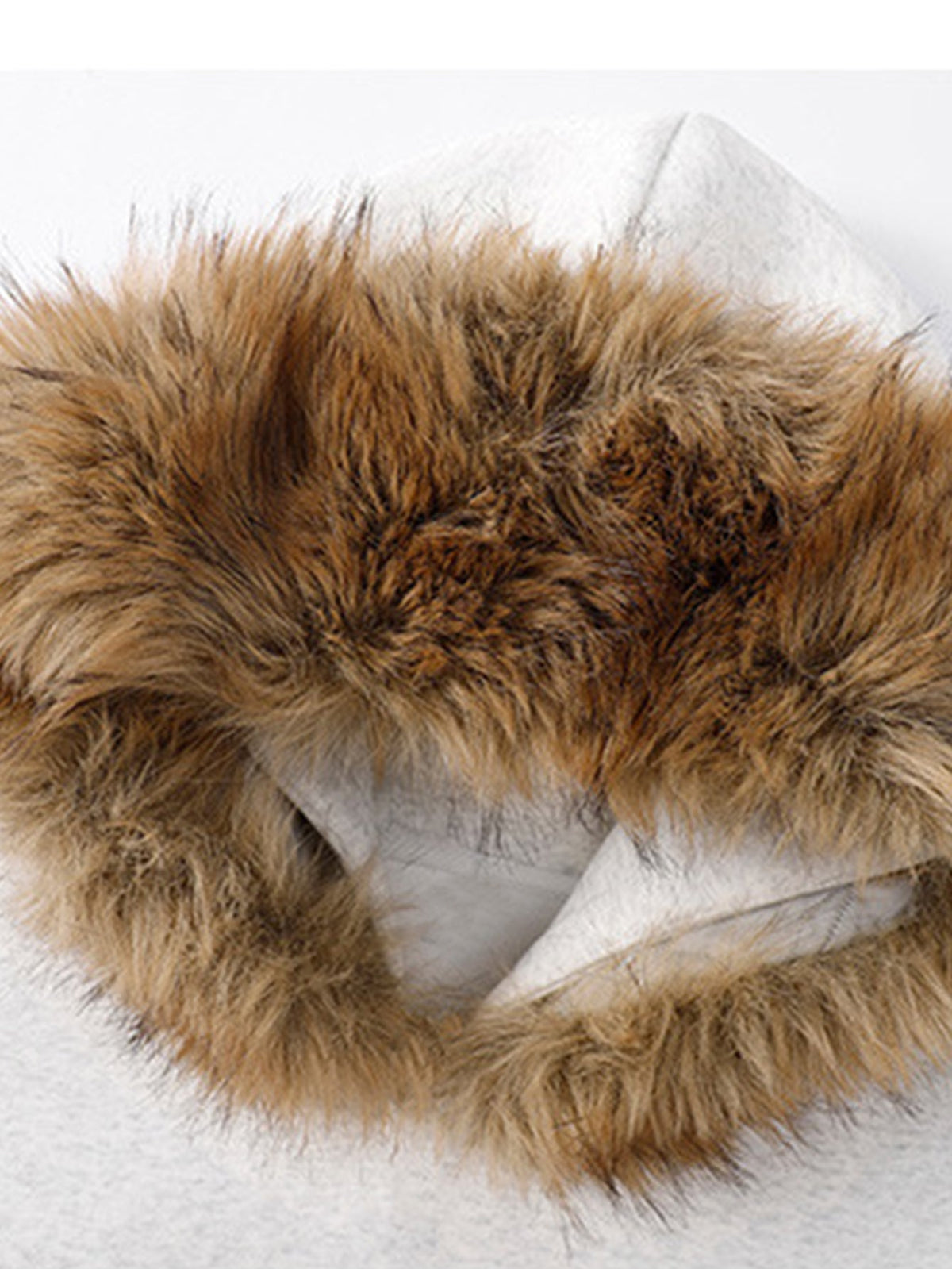 Faux Fur Trim Zip Hoodie