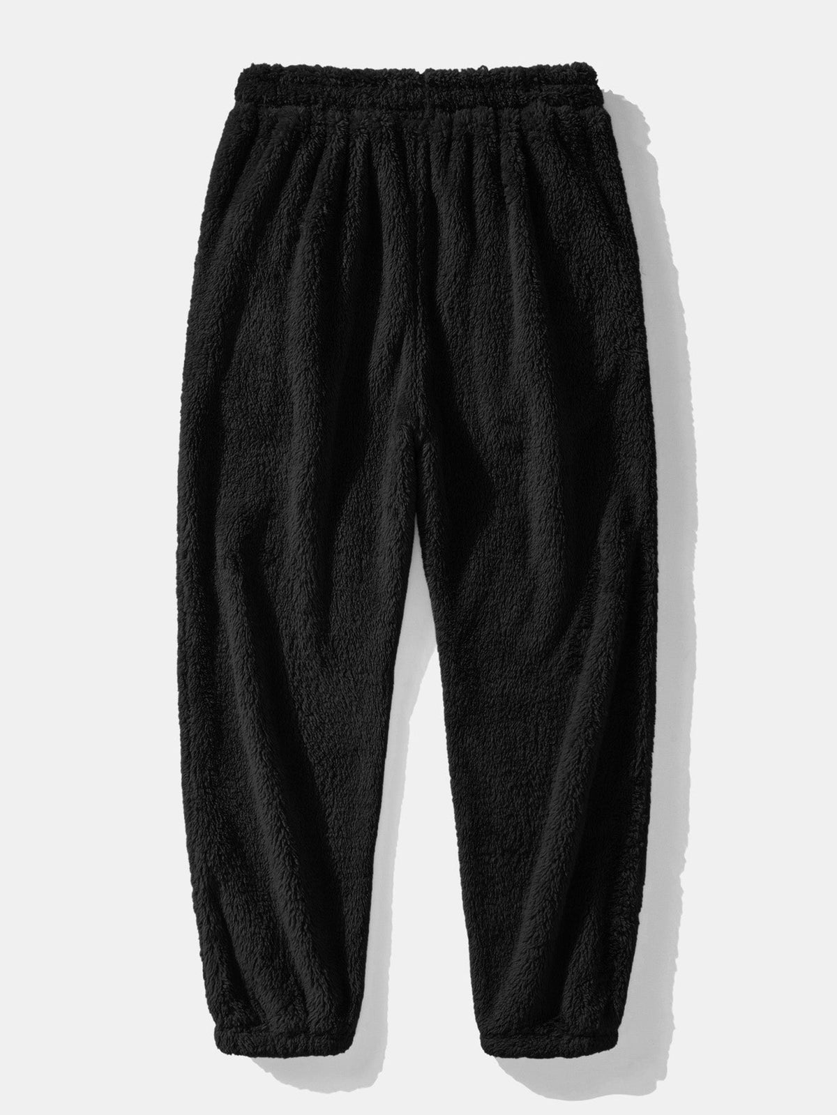 Embroidered Black Cat Teddy Hoodie & Joggers Set