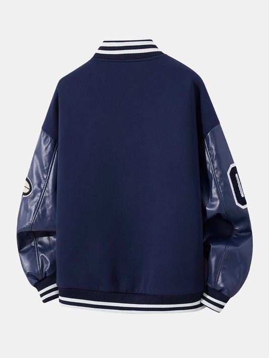 Embroidered Patch Varsity Jacket