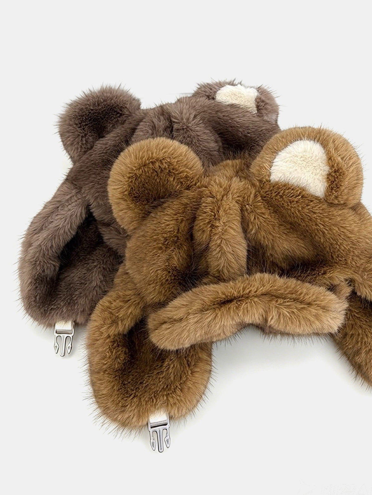 Plush Bear Ear Trapper Hat