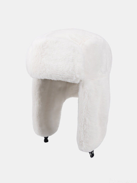 Solid Colour Faux Rabbit Fur Trapper Hat