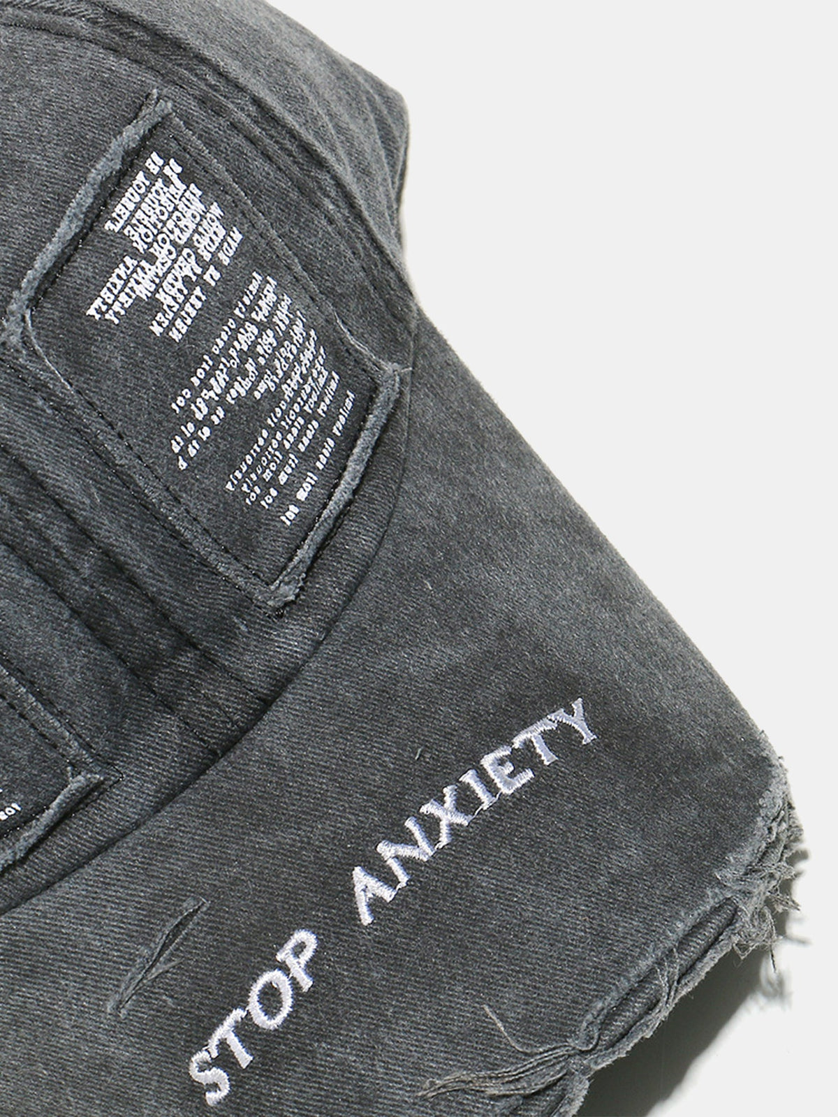 Embroidered Patch Washed Distressed Baseball Cap