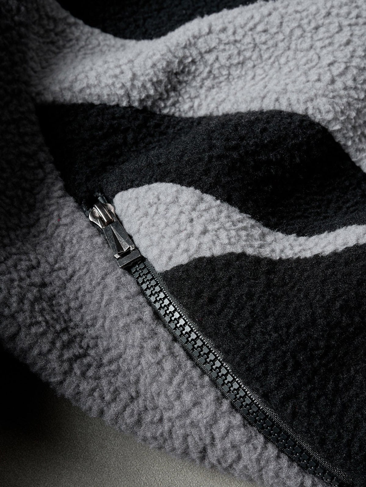 Colour Block Sherpa Fleece Hooded Jacket