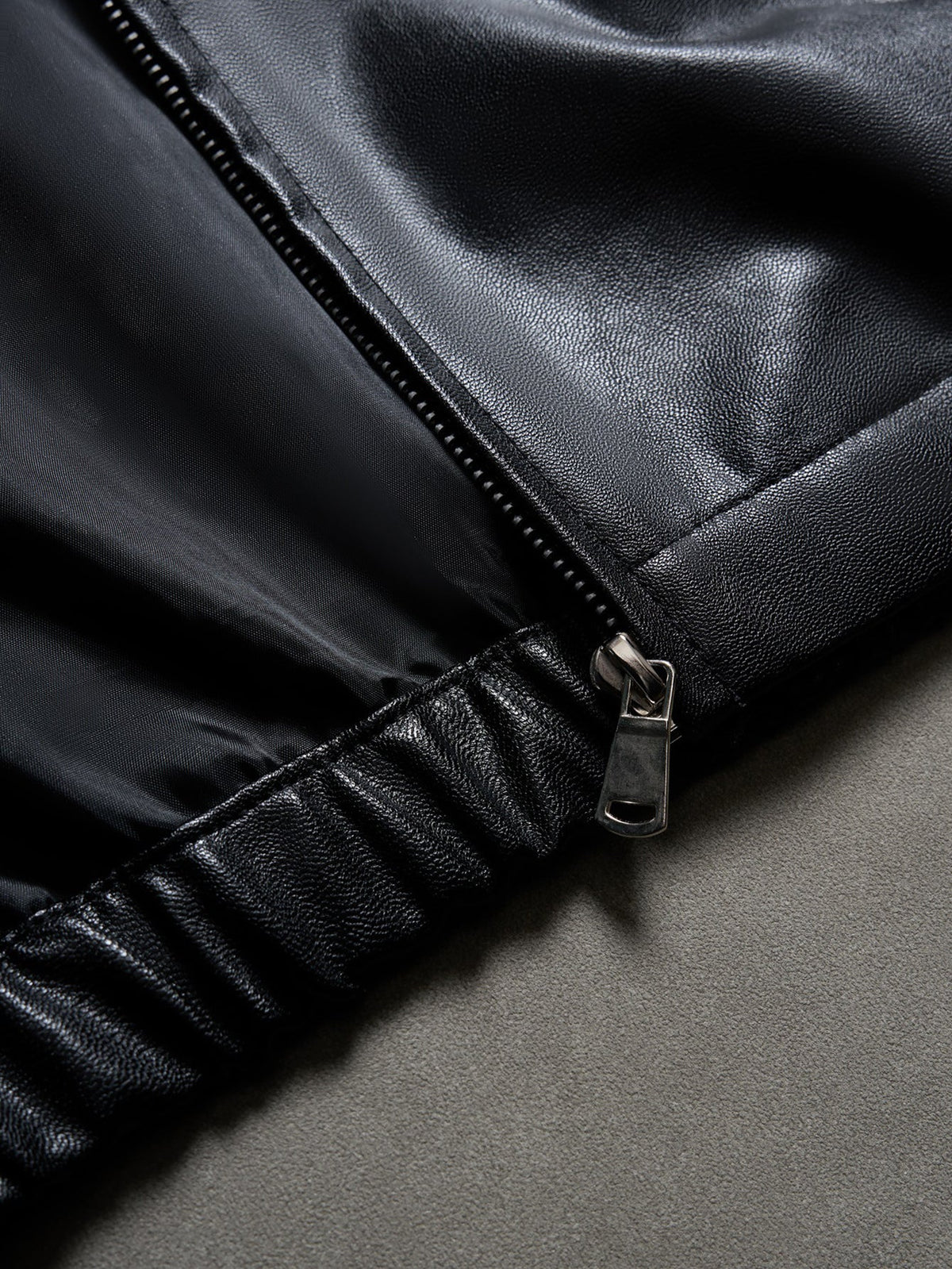 Chicago Graphic Faux Leather Zip Jacket