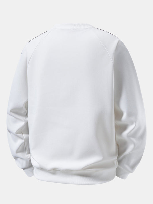 New York Print Contrast Stripe Raglan Sweatshirt