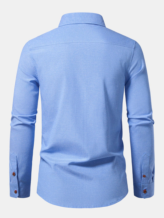 Long Sleeve Button-Down Oxford Shirt