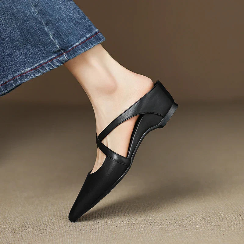 Goldie Leather Mules