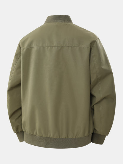 Jaqueta bomber com zíper