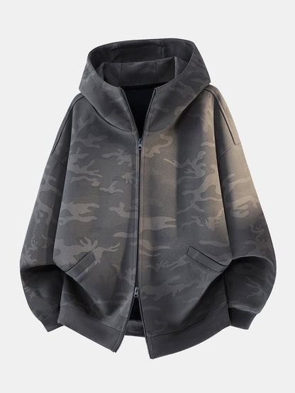 Camo Zip Hooded Jacket