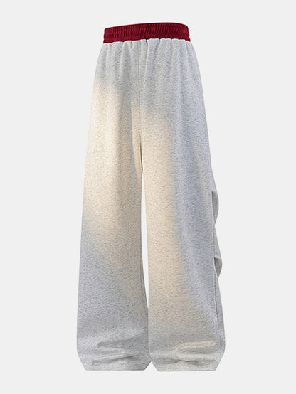 Contrast Wide Leg Sweatpants