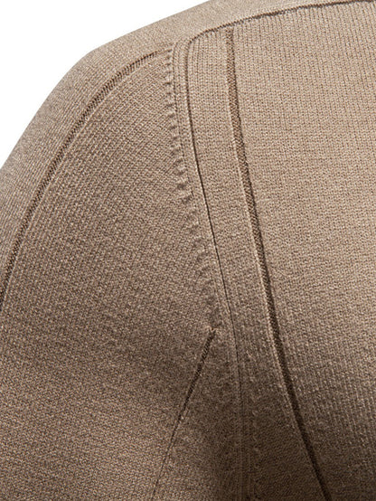 Vertical Ribbed Turtleneck Jumper