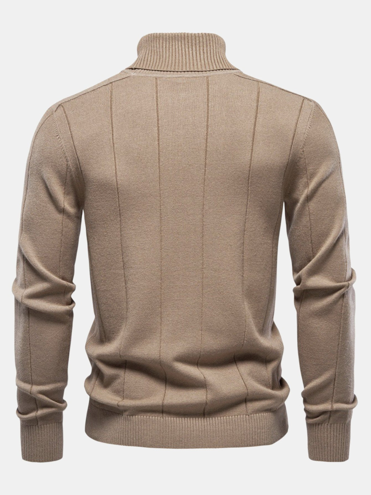 Vertical Ribbed Turtleneck Jumper