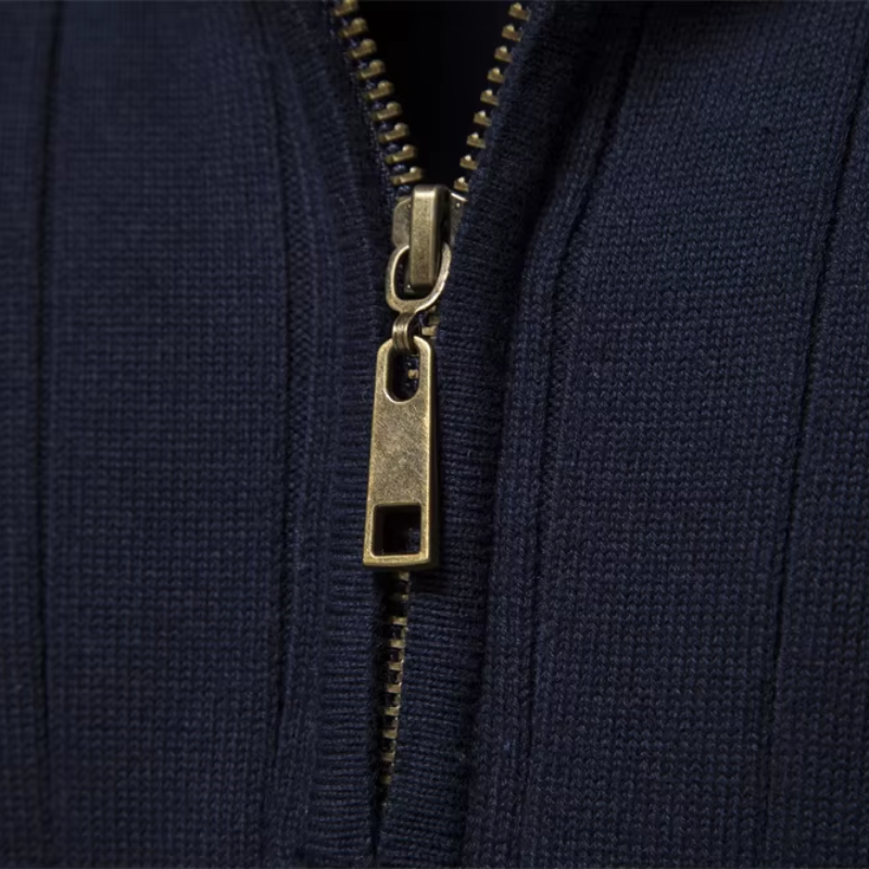 The Cavendish Ribbed Quarter-Zip Jumper