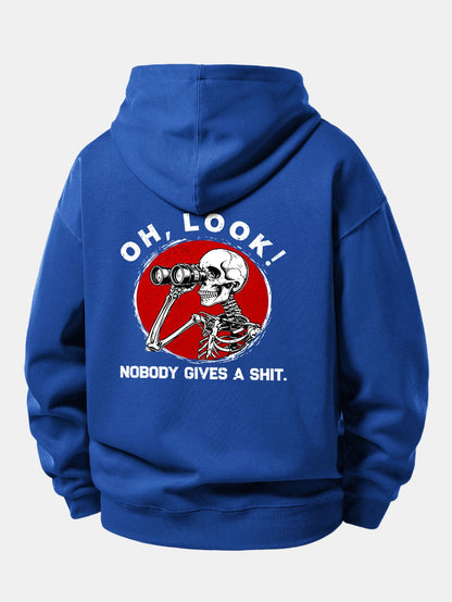 Telescope Skeleton Back Print Relaxed Sweatshirt