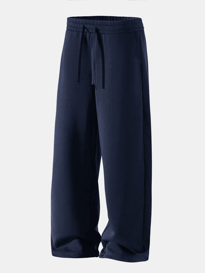 Moletom Polo com Contraste e Calça de Moletom de Perna Reta, Modelagem Relaxada