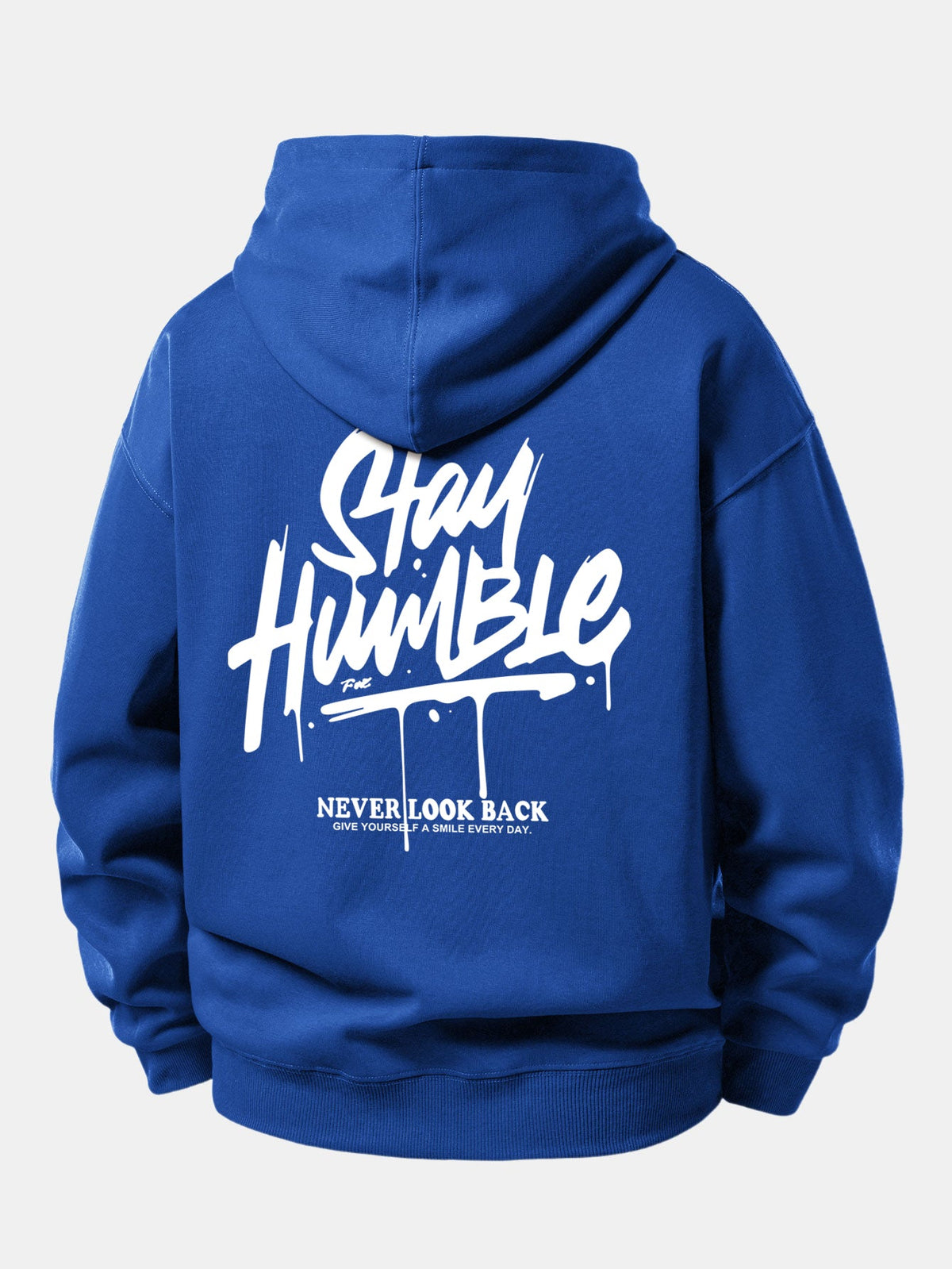 Moletom com capuz de caimento confortável com estampa “Stay Humble”