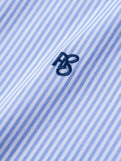 Camisa de algodão listrada com botões