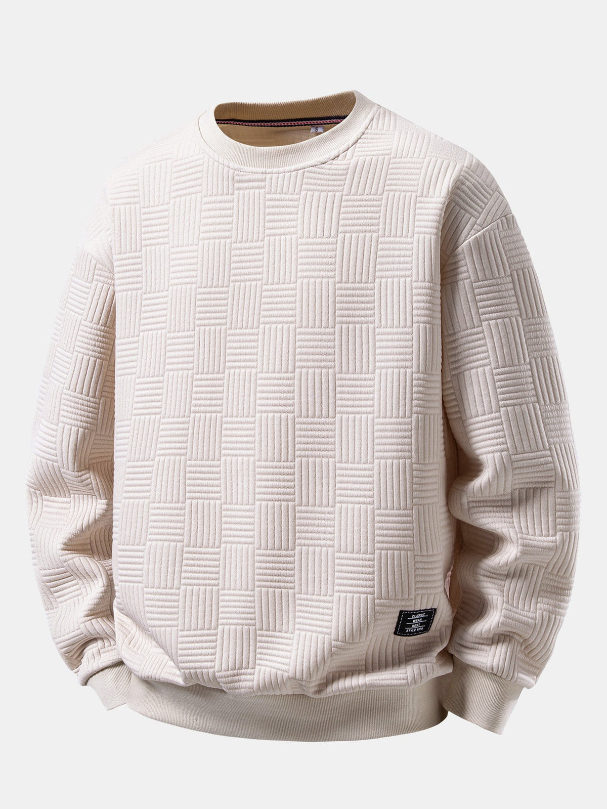 Striped Jacquard Relaxed Sweatshirt