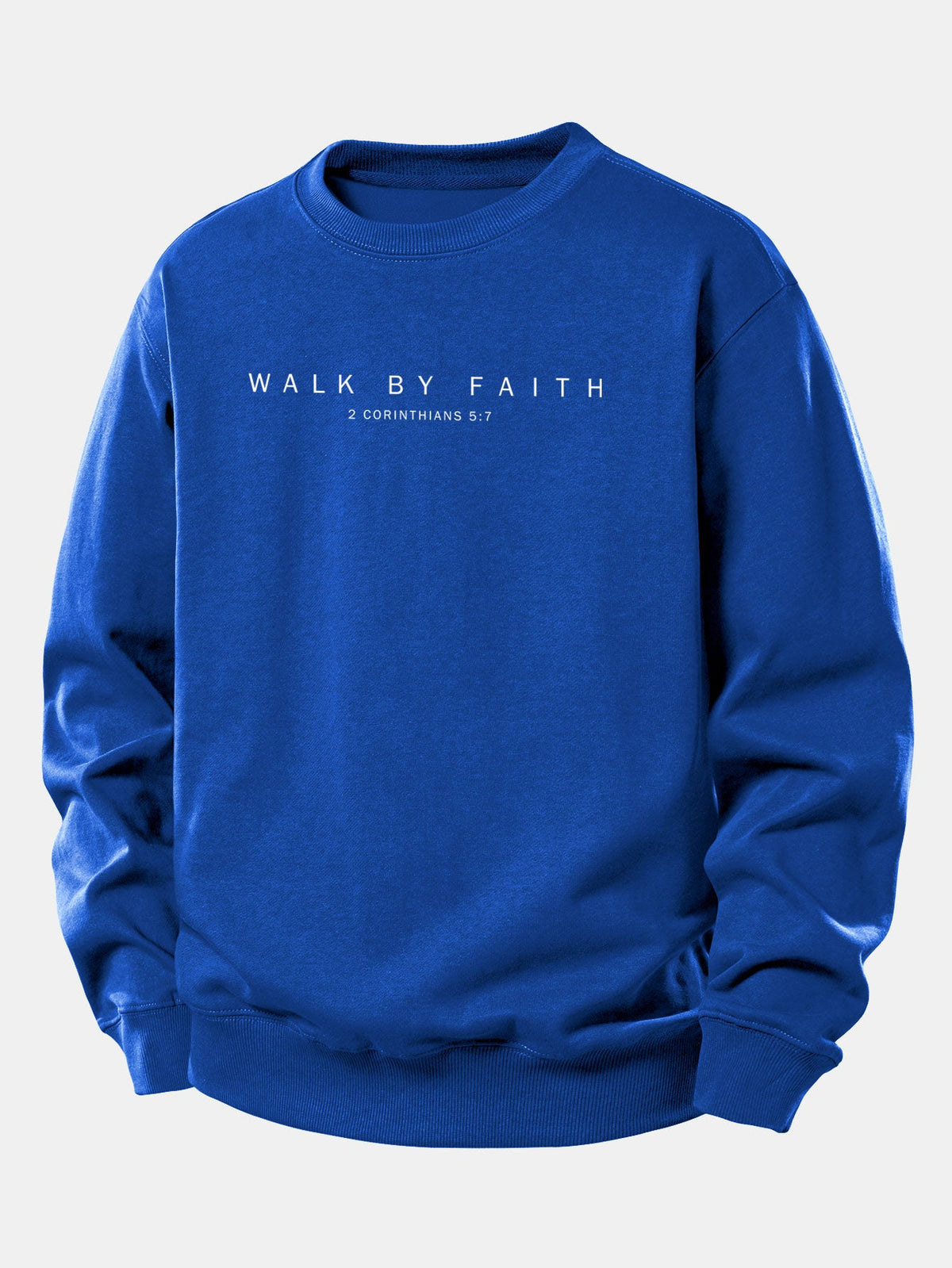 Moletom de caimento confortável com estampa “Walk By Faith”