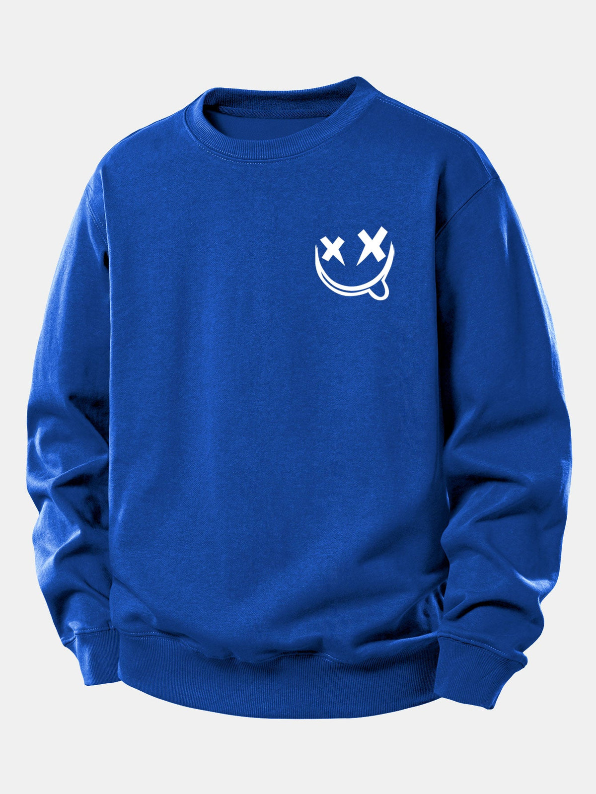 Smiley Print Relaxed Sweatshirt