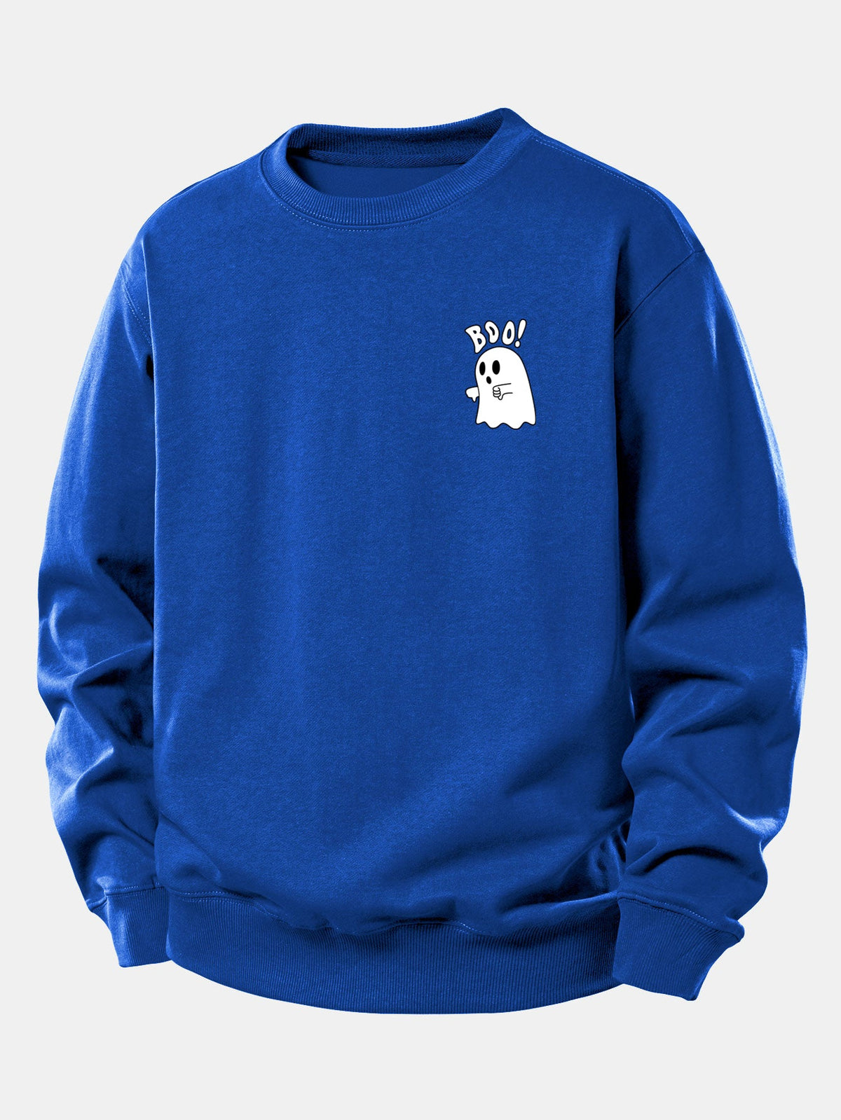 BOO Ghost Print Relaxed Sweatshirt