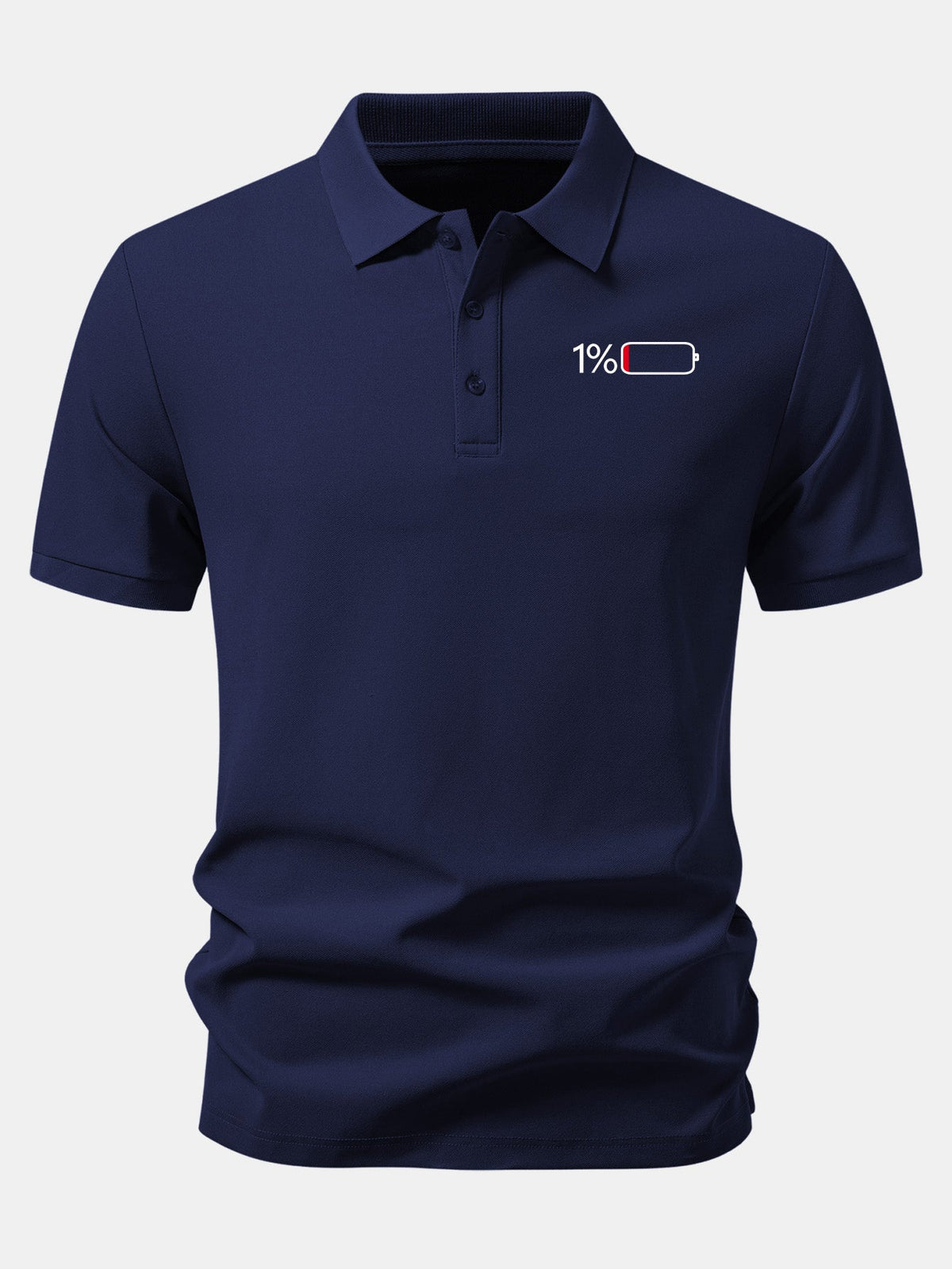 1% Battery Print Piqué Polo