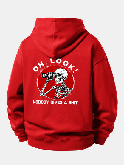 Telescope Skeleton Back Print Relaxed Sweatshirt