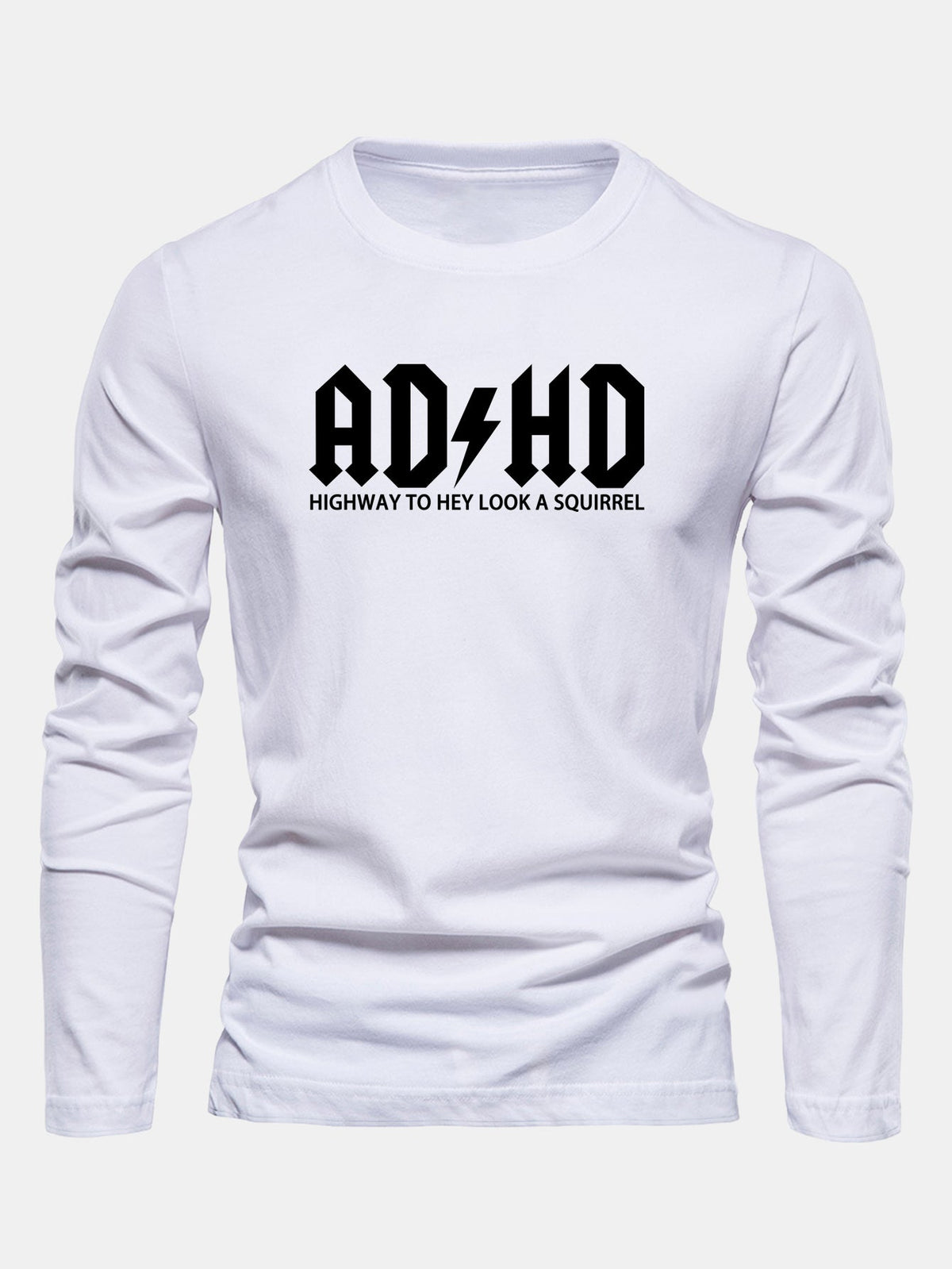 ADHD Print Long Sleeve Cotton T-Shirt