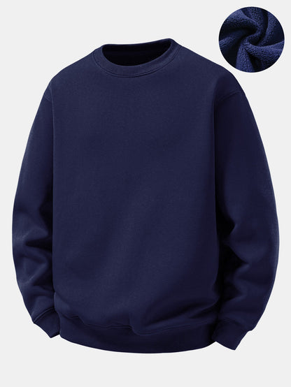 Basic Sherpa-Lined Relaxed Sweatshirt