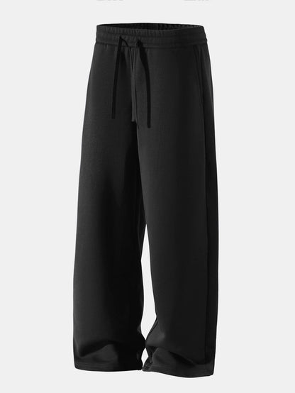 Moletom Polo com Contraste e Calça de Moletom de Perna Reta, Modelagem Relaxada