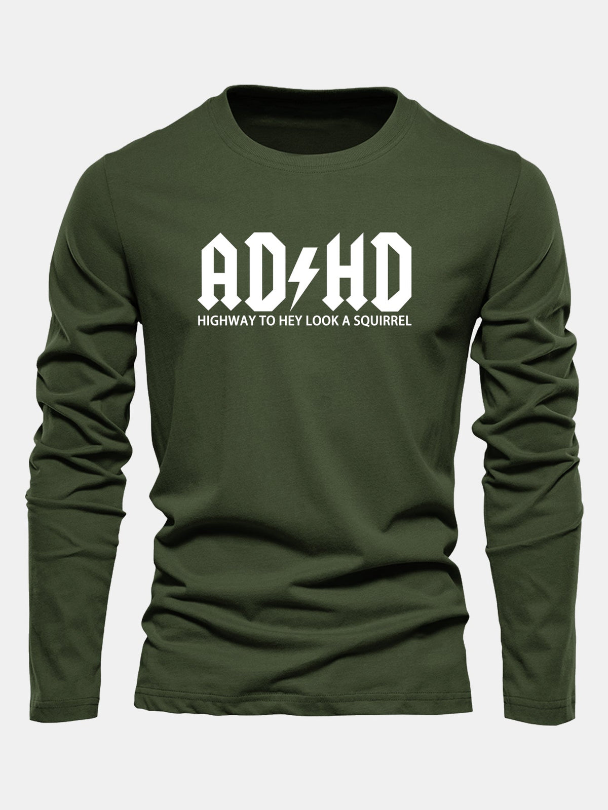 ADHD Print Long Sleeve Cotton T-Shirt