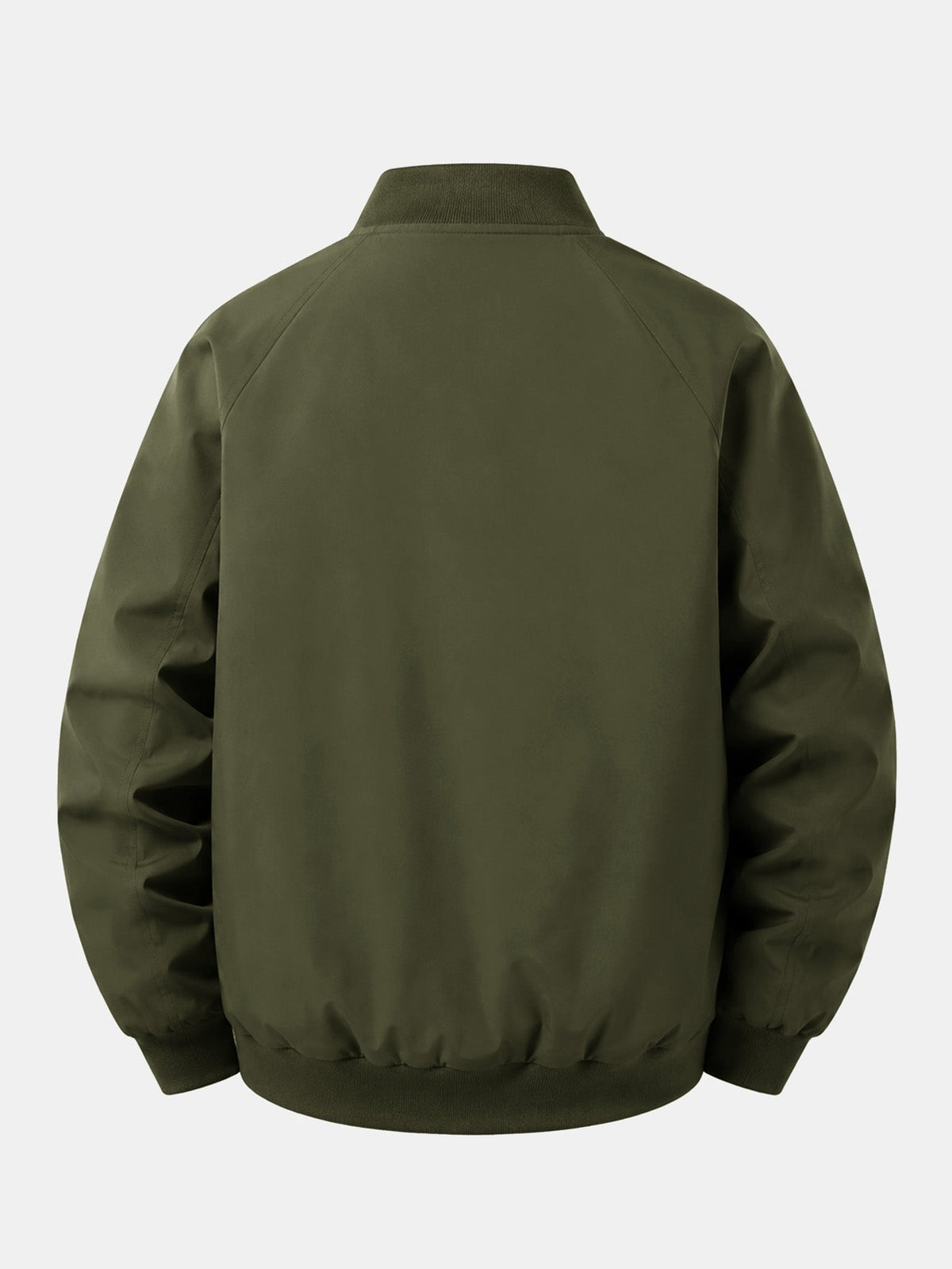 Letter J Print Relaxed Zip Bomber Jacket