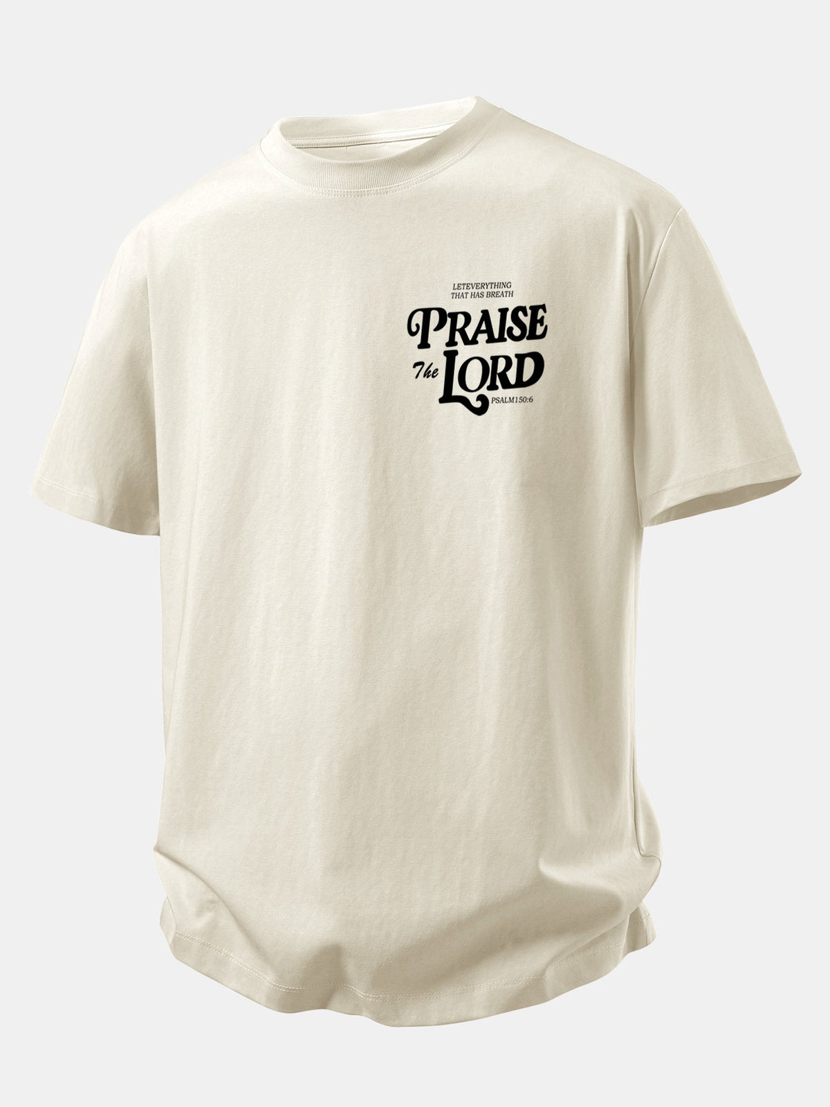 Camiseta de Algodão com Estampa Praise The Lord e Caimento Relaxado