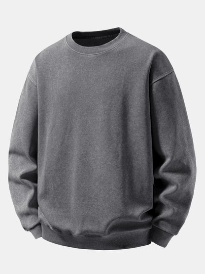 Washed Distressed Relaxed Sweatshirt