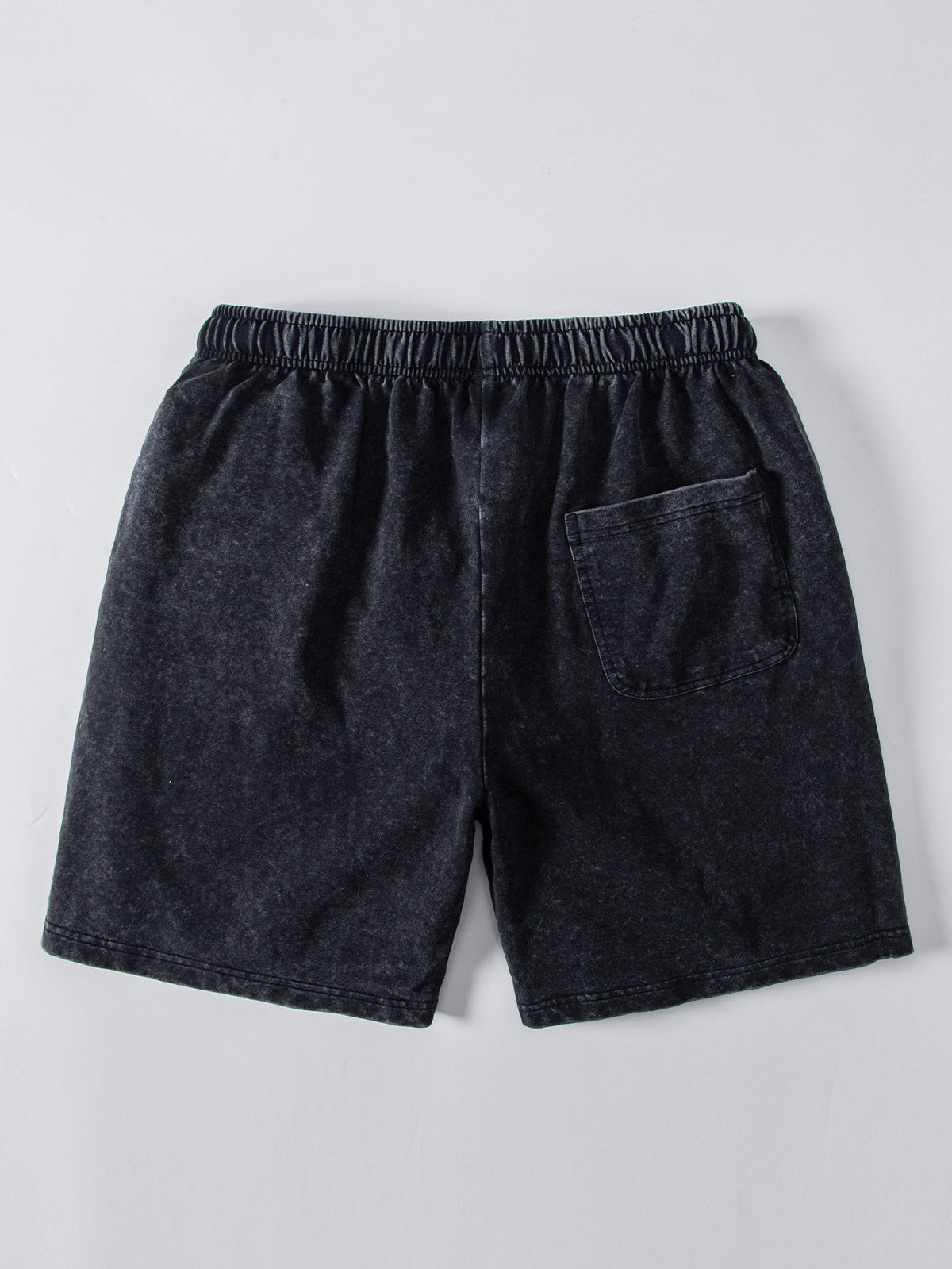 Camiseta Oversized com Ombro Caído e Efeito Desgastado Lavado & Shorts com Cordão