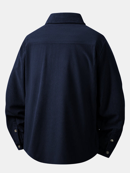 Sobrecamisa de veludo cotelê com dois bolsos no peito