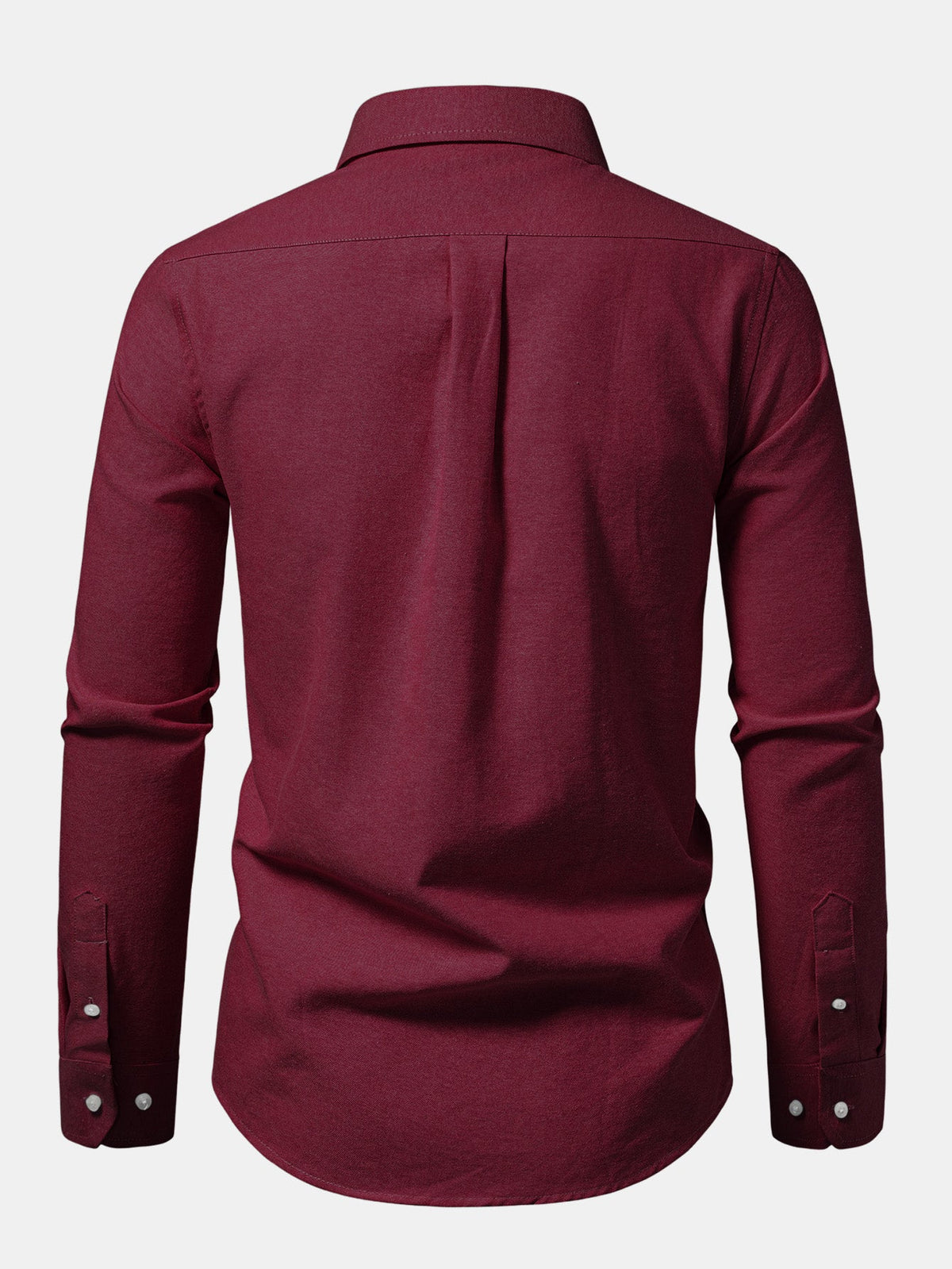 Camisa Oxford listrada com contraste e botões na gola