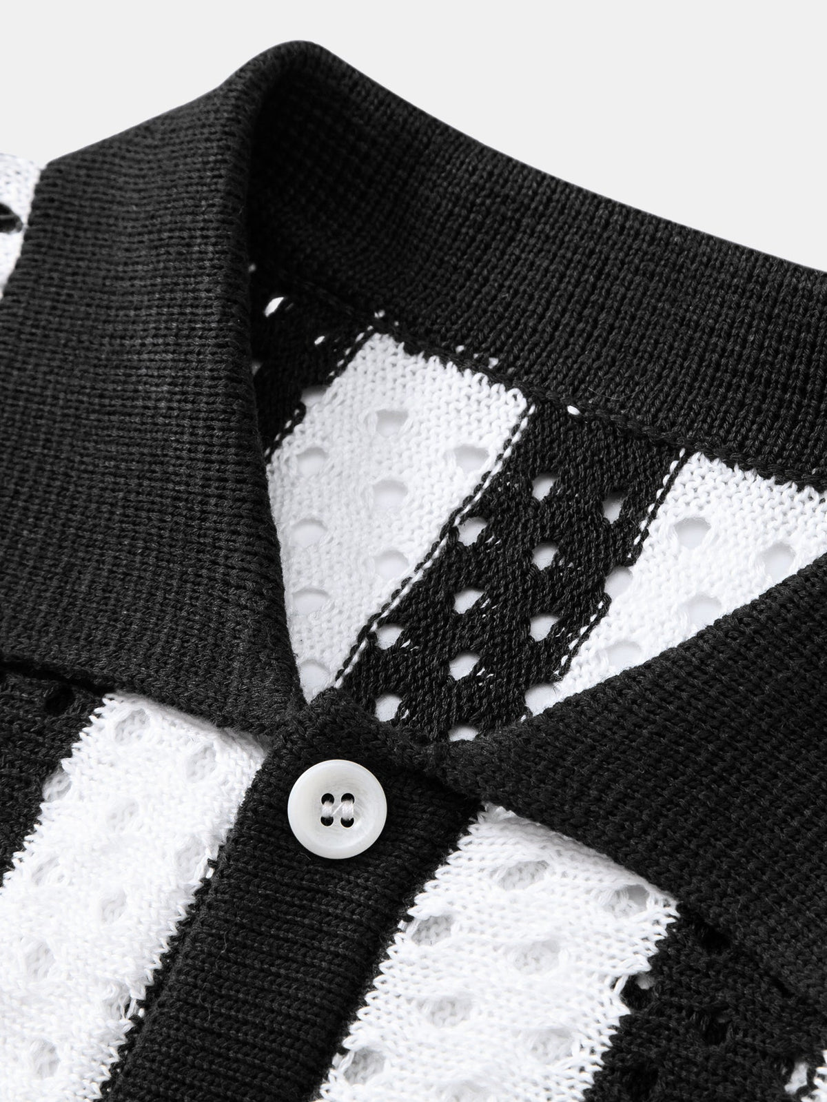 Striped Open Knit Shirt