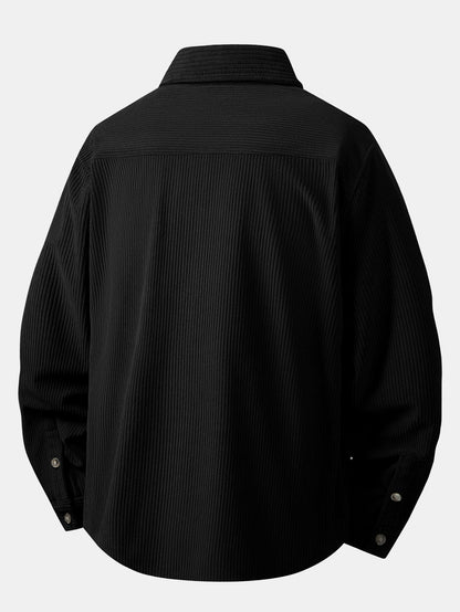 Sobrecamisa de veludo cotelê com dois bolsos no peito