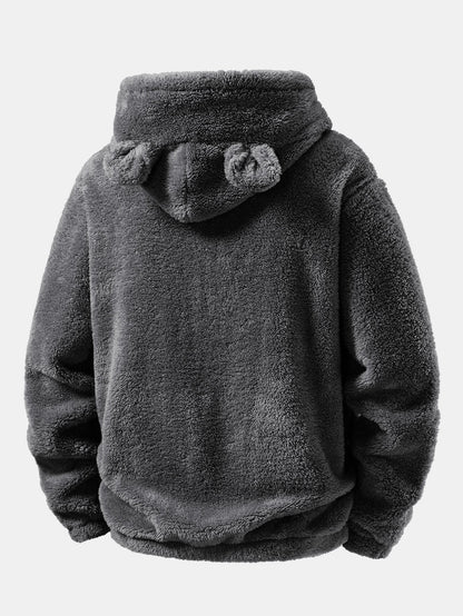 Bear Ear Plush Hoodie