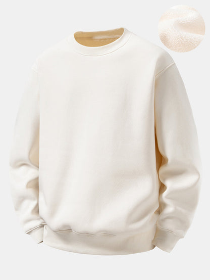 Basic Sherpa-Lined Relaxed Sweatshirt