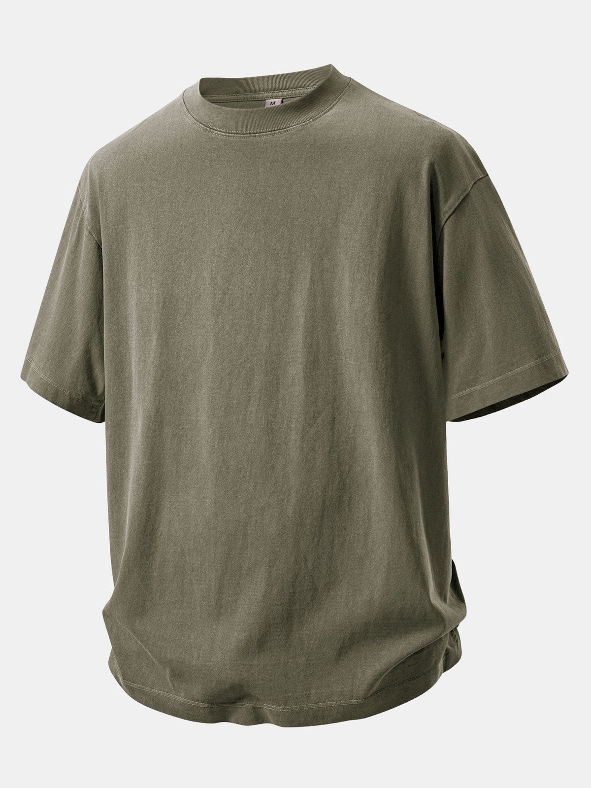 Camiseta Pesada com Ombro Caído e Efeito Lavado & Shorts com Cordão e Efeito Desgastado Lavado