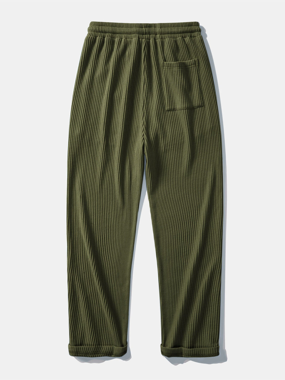 Calça Tricotada com Cordão e Textura Waffle