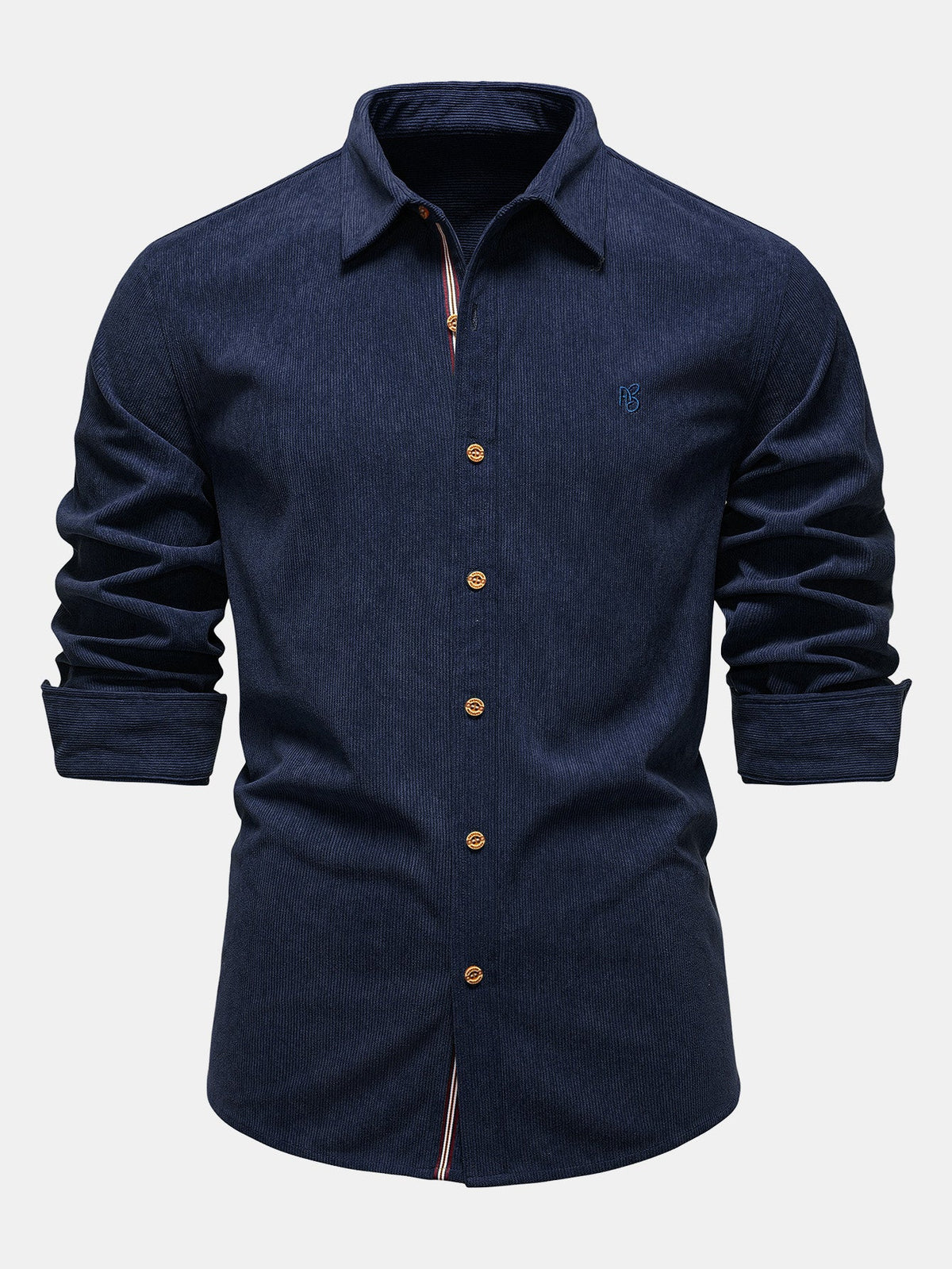 Long Sleeve Button-Up Corduroy Shirt