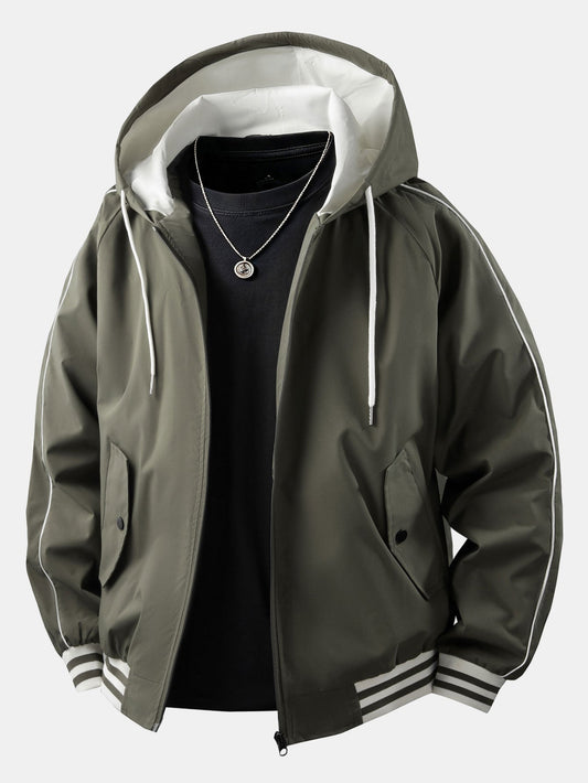Relaxed Hooded Zip Jacket