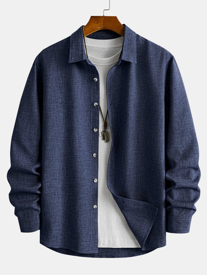 Long Sleeve Button-Up Linen Shirt