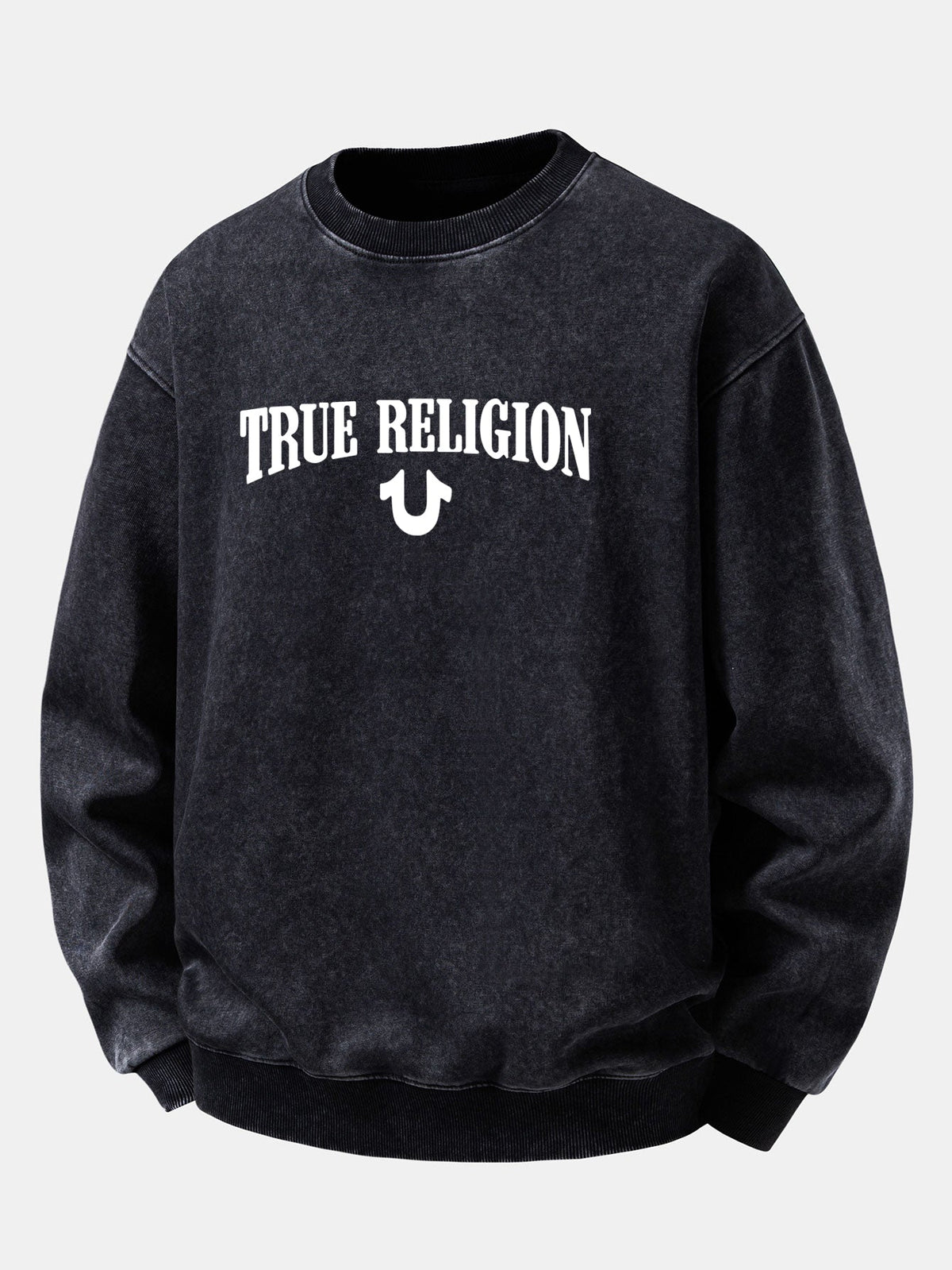 "True Religion" Washed Distressed Sweatshirt