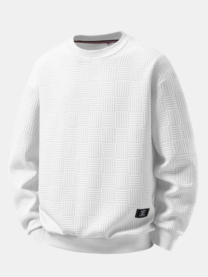 Striped Jacquard Relaxed Sweatshirt