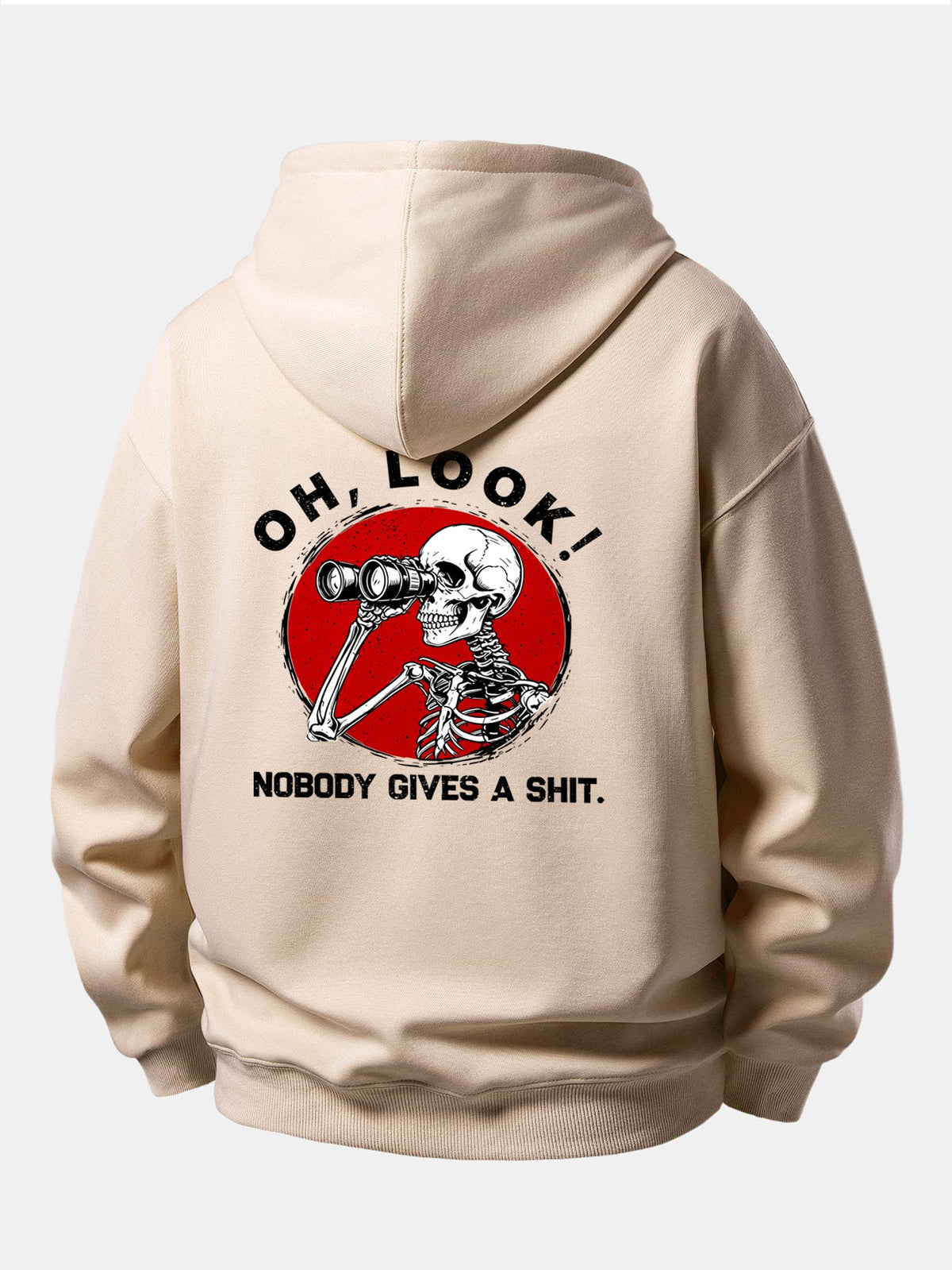 Telescope Skeleton Back Print Relaxed Sweatshirt