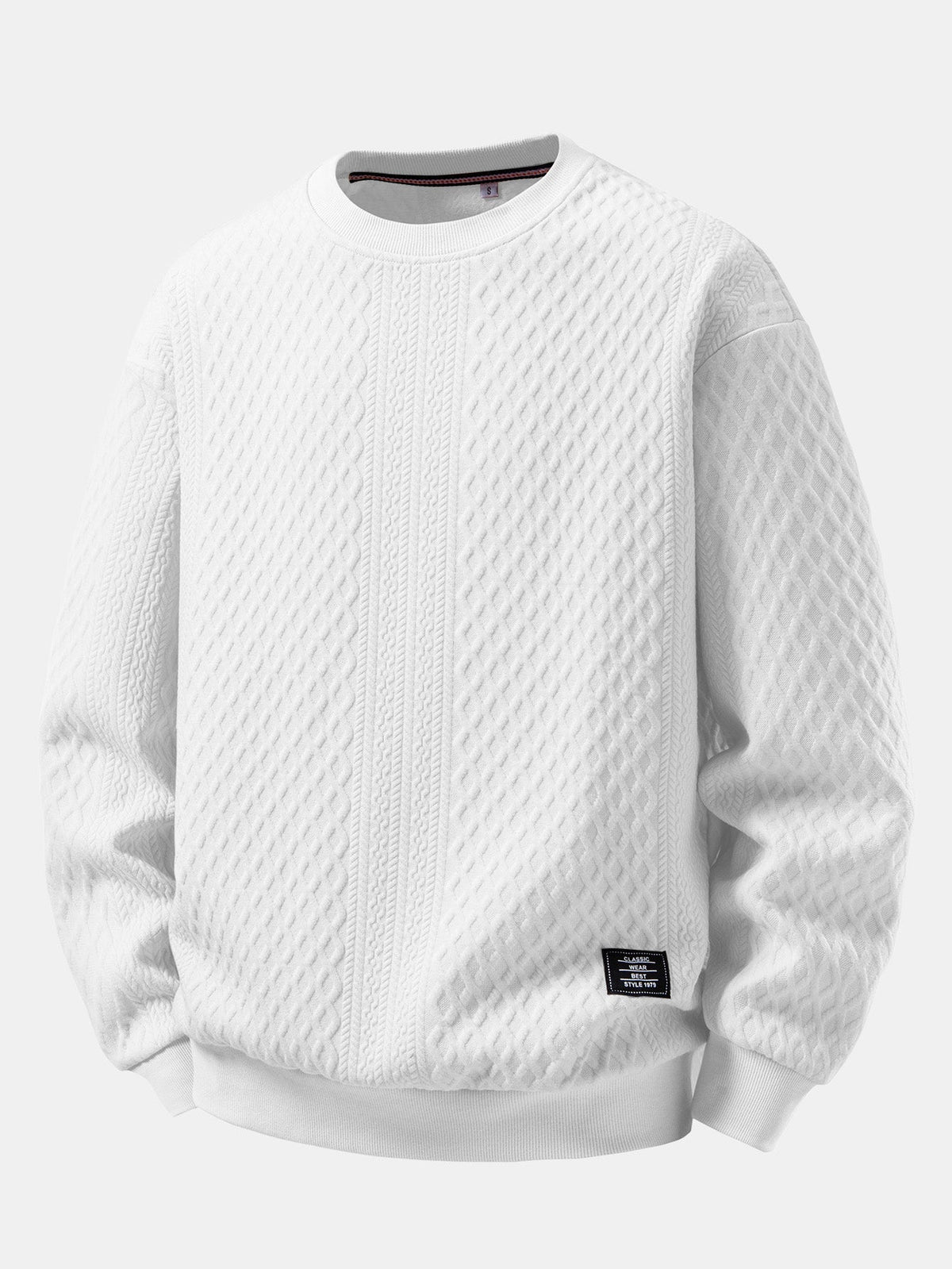 Geometric Jacquard Relaxed Sweatshirt